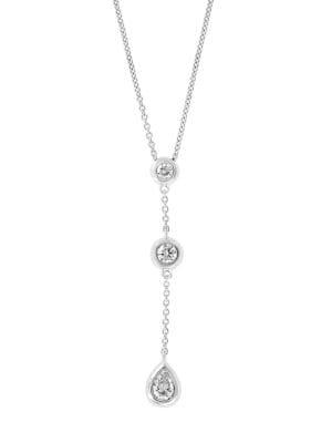 Effy Pave Classica 14k White Gold & Diamond Lariat Necklace