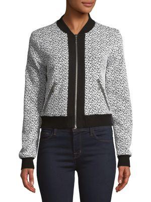 Michael Michael Kors Petite Floral Bomber Jacket