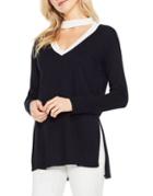Vince Camuto Vented Choker Neck Sweater