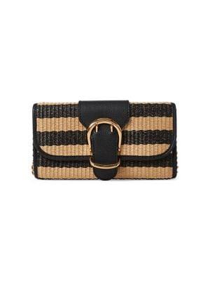 Lauren Ralph Lauren Striped Straw Clutch