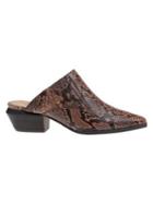 Splendid Hailee Ii Snakeskin-print Point-toe Leather Mules
