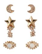 Bcbgeneration Cubic Zirconia Moon, Star, And Eye Earrings
