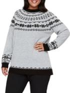 Junarose Plus Sannie Patterned Long-sleeve Sweater