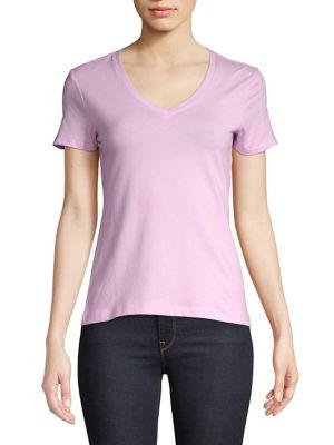 Lord & Taylor Petite Essential V-neck Tee