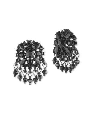 Marchesa Crystal Shaky Button Drop Earrings