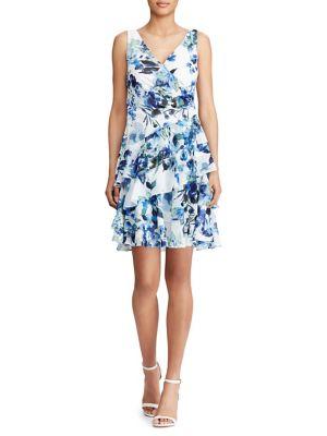 Lauren Ralph Lauren Floral Tiered Georgette Dress