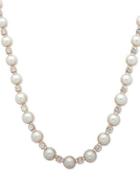 Anne Klein Fireball Accent Pearl Necklace