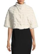 Laundry By Shelli Segal Textured Faux Fur Cape