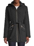 Gallery Belted Hooded Quilted Jacket