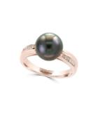 Effy Diamond,14k Rose Gold Ring And Tahitian Pearl Ring