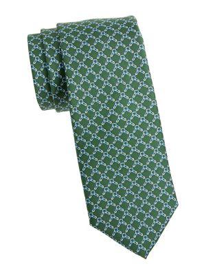 Brooks Brothers Square-link Print Silk Tie