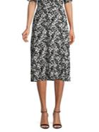 Kasper Leaf-print Midi Skirt