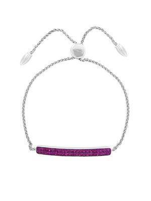 Effy Sterling Silver & Ruby Bolo Bracelet