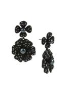 Miriam Haskell Flower Double Drop Earrings
