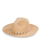 Lovely Bird Bead-accented Straw Hat