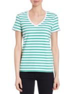Lord & Taylor Striped Short Sleeved Tee