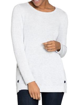 Nic+zoe Looking Forward Button Seam Top