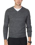Nautica Big And Tall Big And Tall Snow Cotton V-neck Sweater