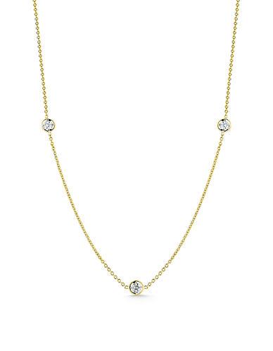 Roberto Coin Diamond And 18k Yellow Gold Scatter Necklace