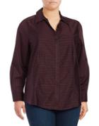 Foxcroft Plus Cotton Button-down Shirt