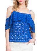Plenty By Tracy Reese Lace Flirty Top