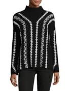 French Connection Long-sleeve Embroidered Sweater