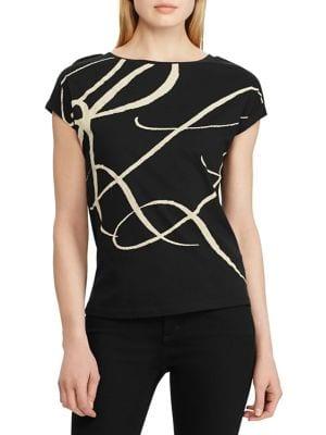 Lauren Ralph Lauren Logo-print Cotton Blend Top