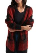 Lucky Brand Buffalo Checkered Open Cardigan