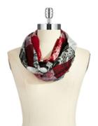 Lord & Taylor Colorblocked Paisley Scarf