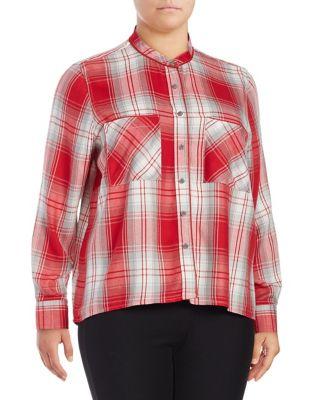 Seven7 Plus Plaid Button-down Shirt