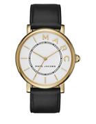 Marc Jacobs Roxy Goldtone Stainless Steel And Leather Three-hand Strap Watch