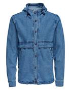 Only And Sons Denim Hooded Jacket