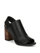 Franco Sarto Opaline Block Heel Leather Slingback Sandals