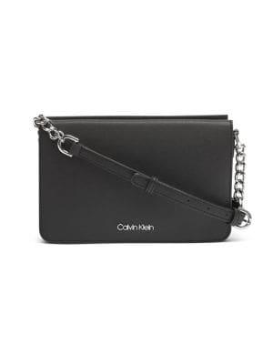 Calvin Klein Hayden Logo Leather Crossbody Bag