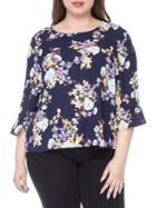 B Collection By Bobeau Plus Lulu Wide-sleeve Blouse