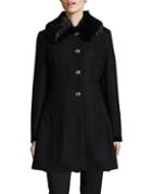 Laundry By Shelli Segal Faux Fur Car Coat