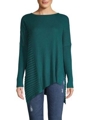 Joan Vass Asymmetric Ribbed Tunic