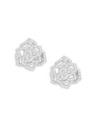 Nadri Stone-accented Floral Clip-on Earrings