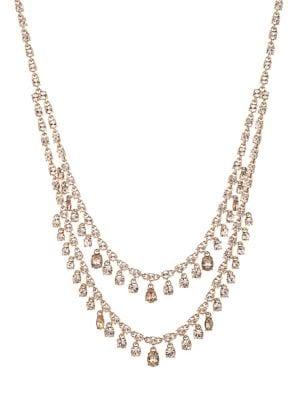 Givenchy Goldplated And Crystal 2-row Necklace