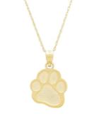 Lord & Taylor Charms And Pendants 14k Yellow Gold Paw Print Pendant Necklace