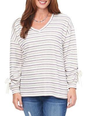 Democracy Striped Long-sleeve Top