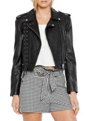 Walter Baker Annarae Leather Moto Jacket