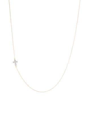 Adina Reyter 14k Yellow Gold & Pave White Diamond Necklace