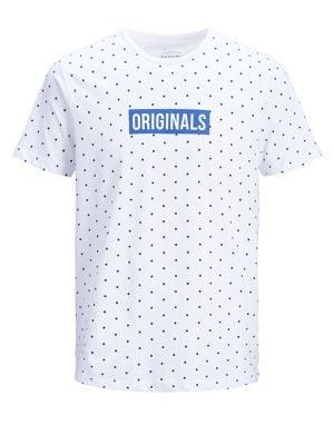 Jack & Jones Polka Dot-print Crewneck Cotton Tee
