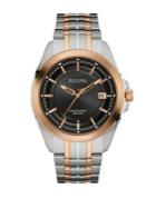 Bulova Precisionist Two Tone Rose Gold Stainless Steel Watch- 98b268