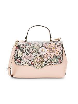 Karl Lagerfeld Paris Reina Floral Faux-leather Satchel