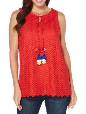 Rafaella Chevron Lace Top