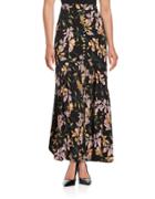 Free People Floral Crepe Maxi Skirt