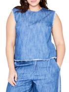 Rachel Rachel Roy Plus Sleeveless Raw Hem Top