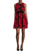 Design Lab Sleeveless Lace Fit-&-flare Dress